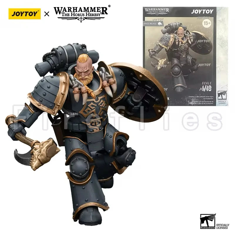 1/18 JOYTOY Actionfigur – Warhammer 40K Horus Heresy Space Wolves Logan Ghostwolf Mecha Modell