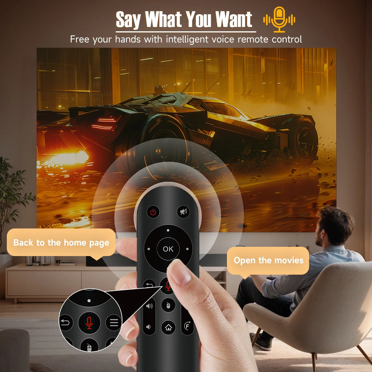Magcubic L018 1080P Smart Projector with Android 11 – 650 ANSI, 4K Support, WiFi 6, Bluetooth 5.2