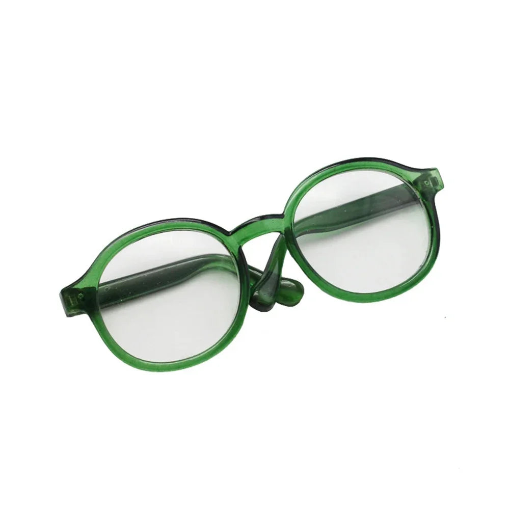 1PC 6.5cm Transparent Plastic Glasses for 1/8 1/6 1/3 1/4 BJD for Labubu MSD SD Plush for EXO Doll Sunglasses
