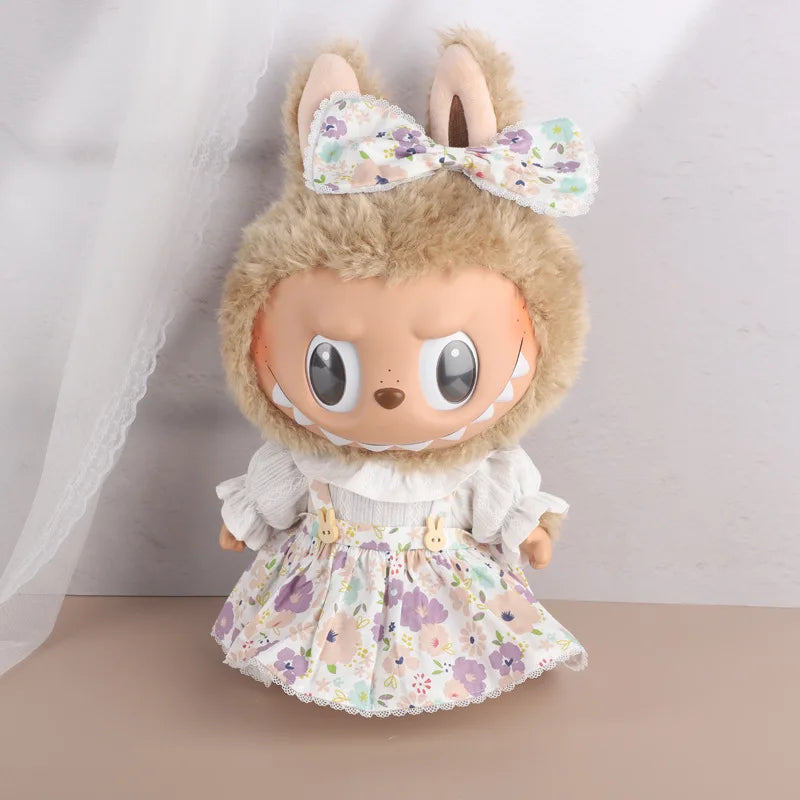 2025 New 38cm Labubu Hot Only Selling Clothes Labubu Mokoko Idol Doll Fashion Design Dress Coat Set Accessories Gift