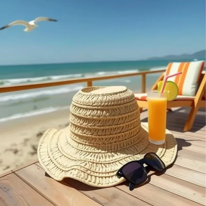 Mini Doll Straw Hat for Dollhouse Miniature 17cm Labubu Doll Color Match Hats Kawaii Cute Dolls Accessories for Kids Girls Toys