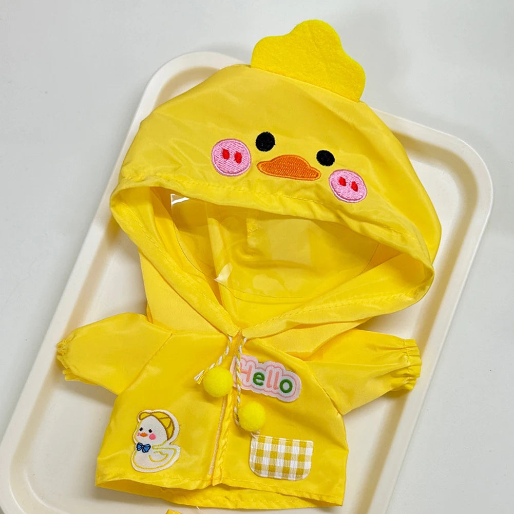 Mini Doll'S Clothes Outfit Accessories For Ropa Labubu Idol doll Raincoat short rain boots rain shoes Clothing Gift