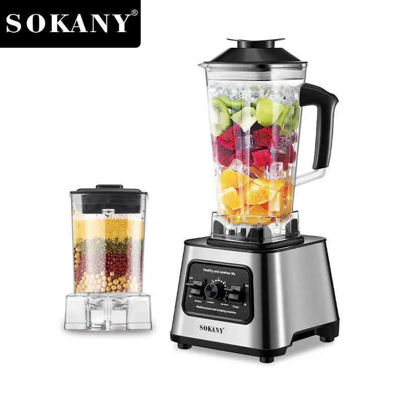 6000W Heavy Duty Commercial Blender Food Processor Stationary Mixer Ice Smoothies for Kitchen High Power Juicer Blender BPA Free