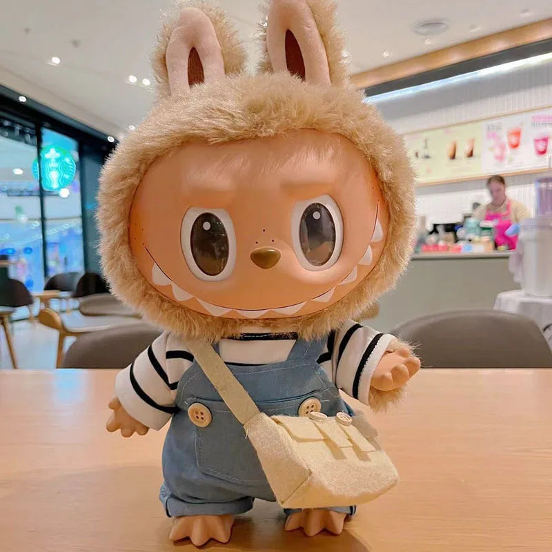 2025 New 38cm Labubu Hot Only Selling Clothes Labubu Mokoko Idol Doll Fashion Design Dress Coat Set Accessories Gift