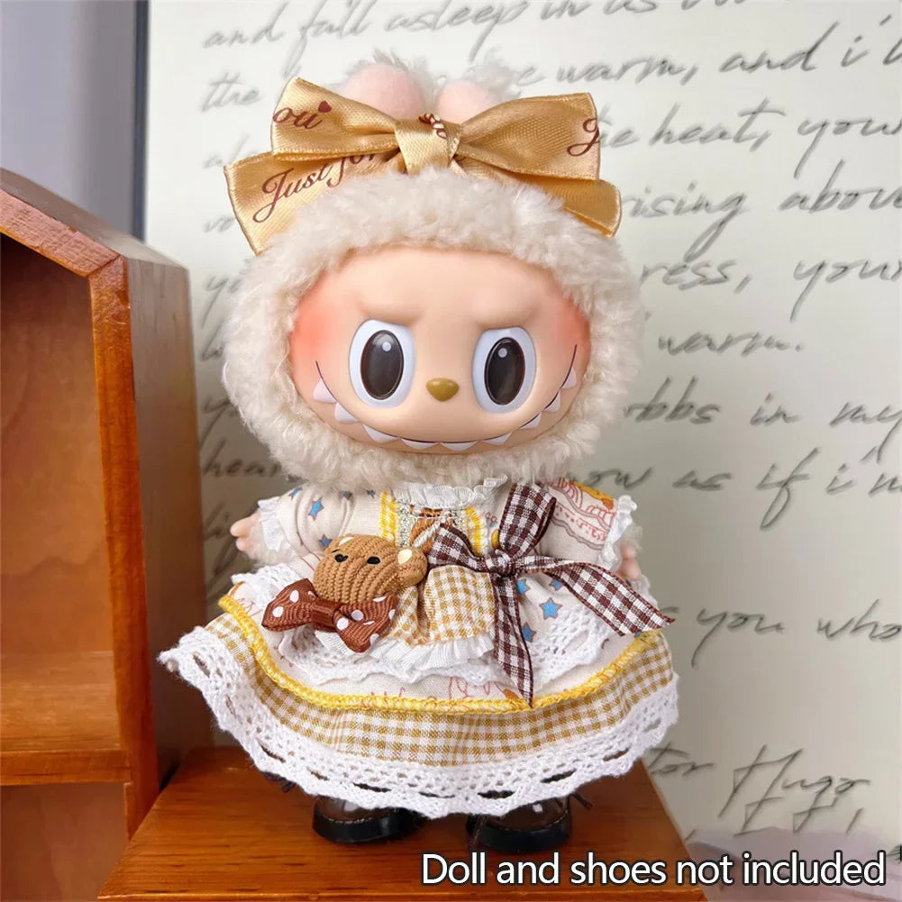 Mini Doll'S Clothes Outfit Accessories For 15-17cm Labubu Idol V1 V2 Stylish Outfit Clothes Sports Leisure Suit Clothing Gift