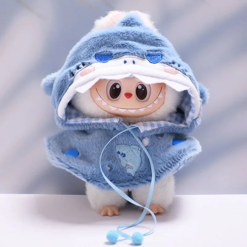 Only Clothes for Labubu Doll Clothes Puppy Shark Cape Cape Fashionable and Cute Set Change Clothes