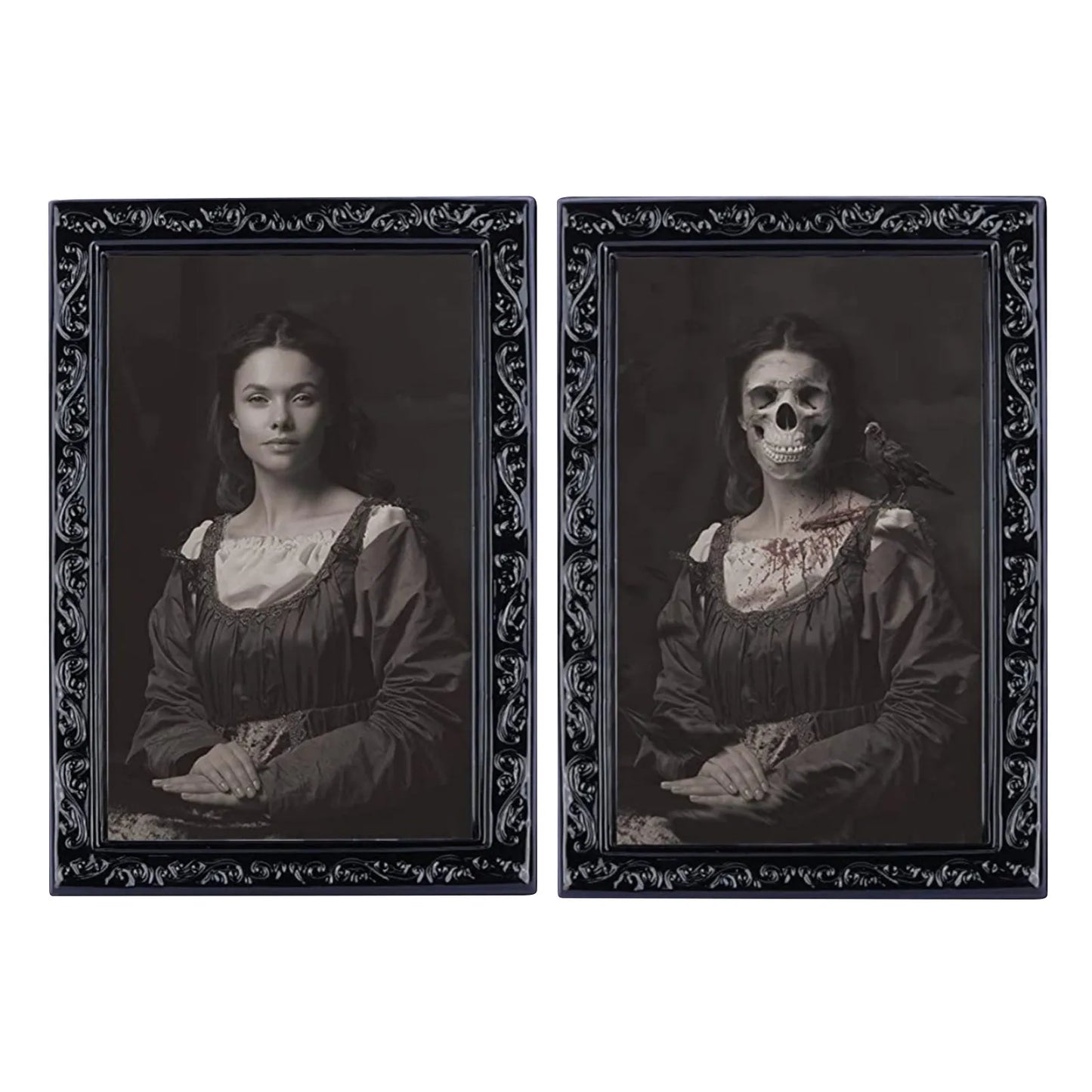 Changing Face Ghost Halloween Decoration Horror Craft Supplies Party Decor Halloween Theme Party Props 3d Ghost Picture Frame