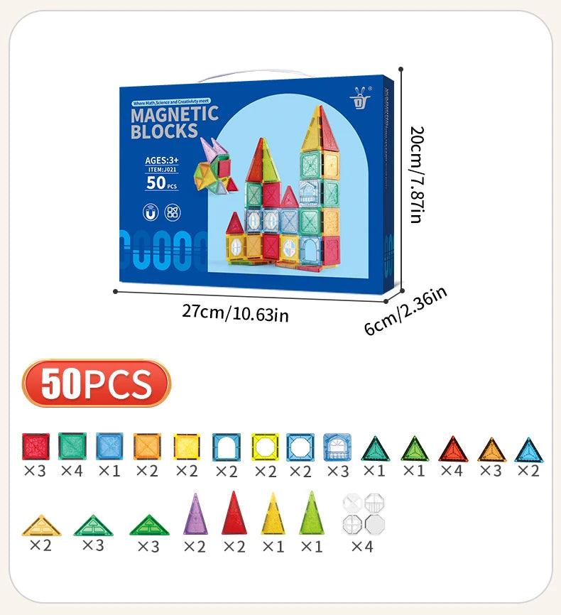 Magnetic Tiles for Kids Ages 3-5 4-8 Magnet Toys for 3 4 5 6 7 8+ Year Old Boys Girls Toddlers Magnetic Building Blocks Preschoo