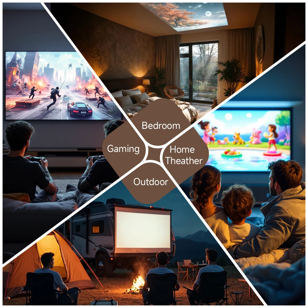 Magcubic L018 1080P Smart Projector with Android 11 – 650 ANSI, 4K Support, WiFi 6, Bluetooth 5.2