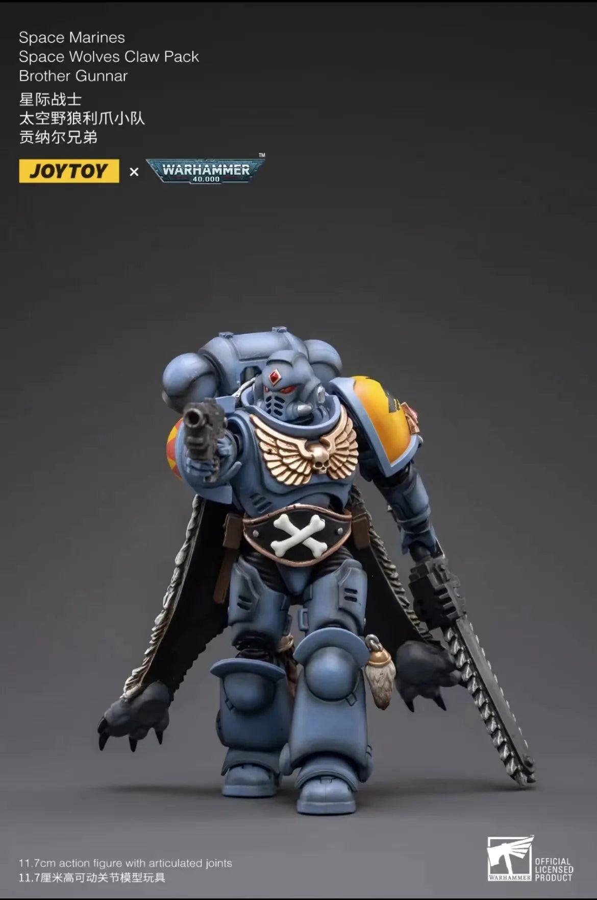 1/18 JOYTOY Actionfigur – Warhammer 40K Horus Heresy Space Wolves Logan Ghostwolf Mecha Modell