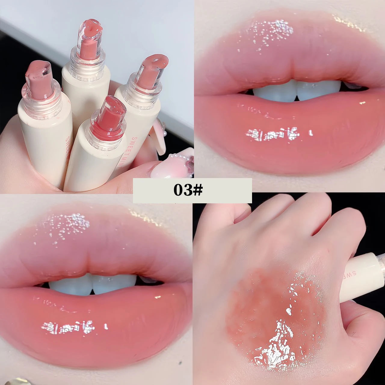 SWEET MINT Lip Jelly Lip Glaze Moisturizing Lip Brightening Mirror Lip Glaze
