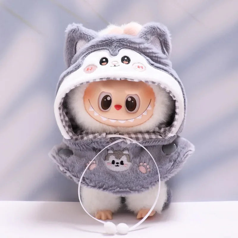 Only Clothes for Labubu Doll Clothes Puppy Shark Cape Cape Fashionable and Cute Set Change Clothes