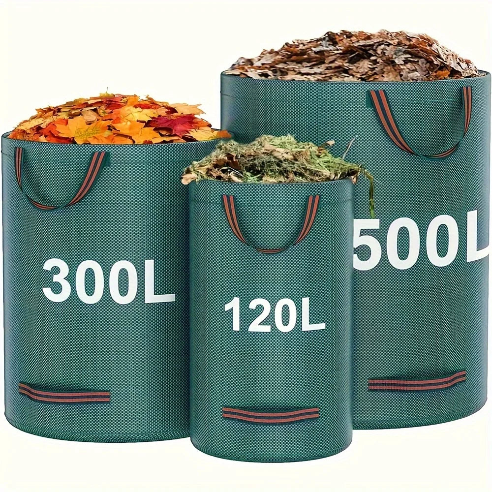 Sacs de déchets de jardin en polypropylène robustes - Sacs réutilisables pour débris de jardin avec tissu industriel et poignées pour la collecte des plantes et des feuilles