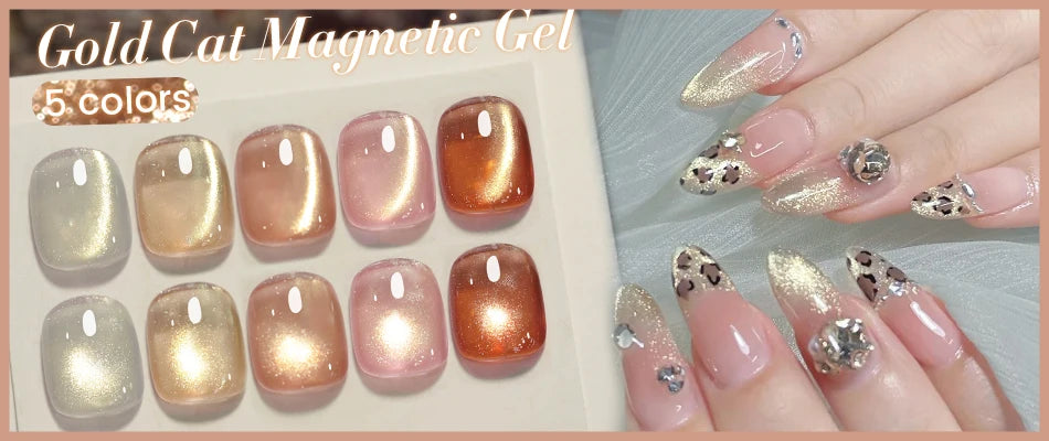 BORN PRETTY 10ml Silver Water Light Cat Magnetic Gel Nail Polish Nail Supplies Vernis Semi Permanent Gel for Fall Winter Nails