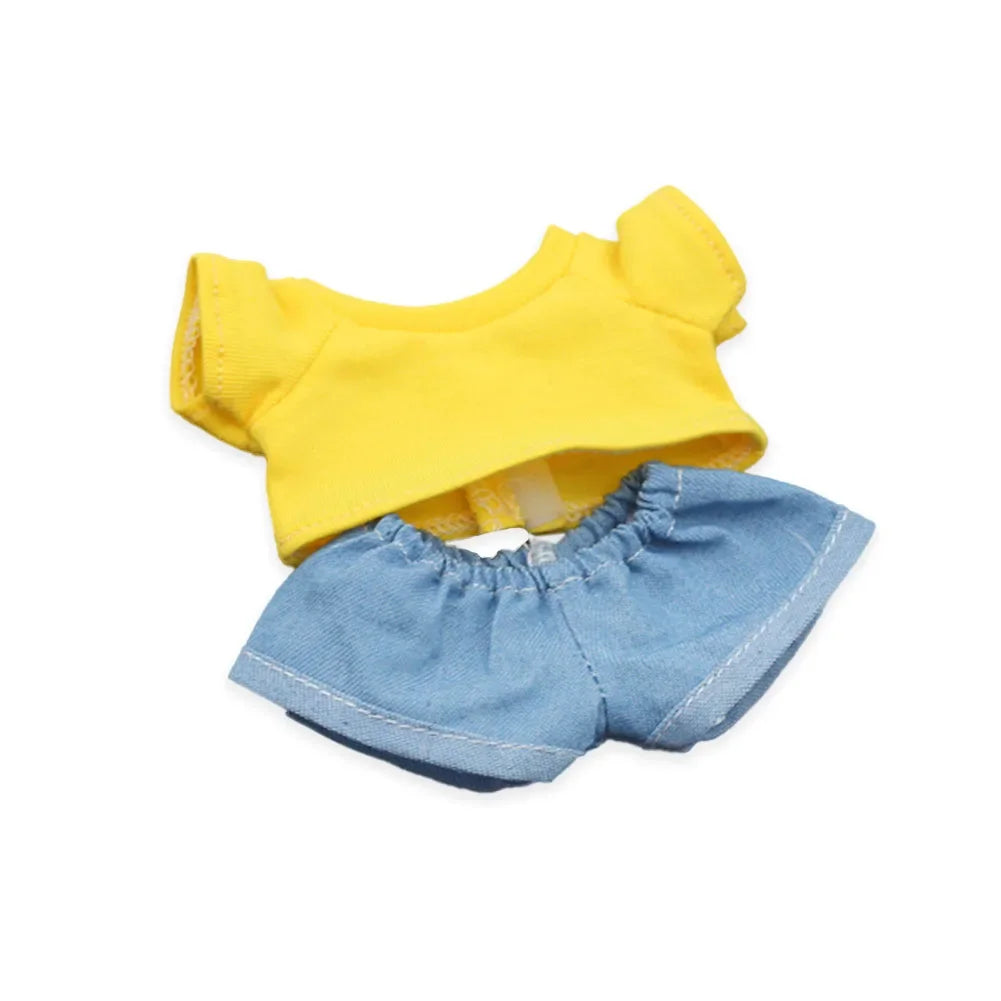 For 17cm Labubu Cute Doll Outfit Clothes Color Match Doll Clothes Suit Accessories Clothing Kid Gift