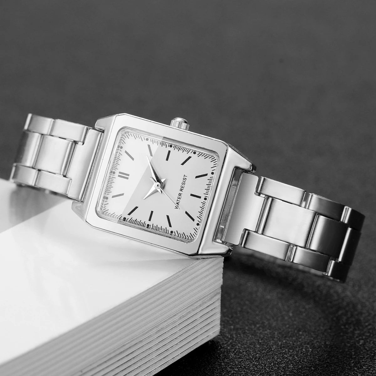 1/2PCS Fashion Square Dial Women Watches Ladies Quartz Wristwatches Girls Clock Reloj Mujer(Without Box)