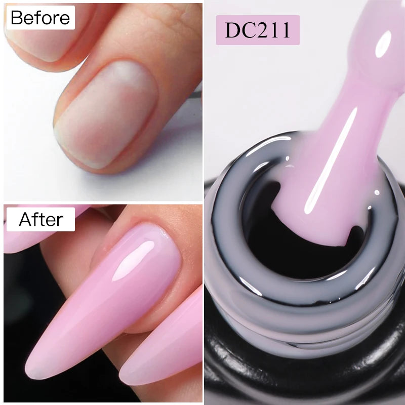 MTSSII 7ml Quick Extension Nail Polish Jelly Transparent Nude Pink Red Hard Gel Quick Building Nail Art Gel Varnish For Nails
