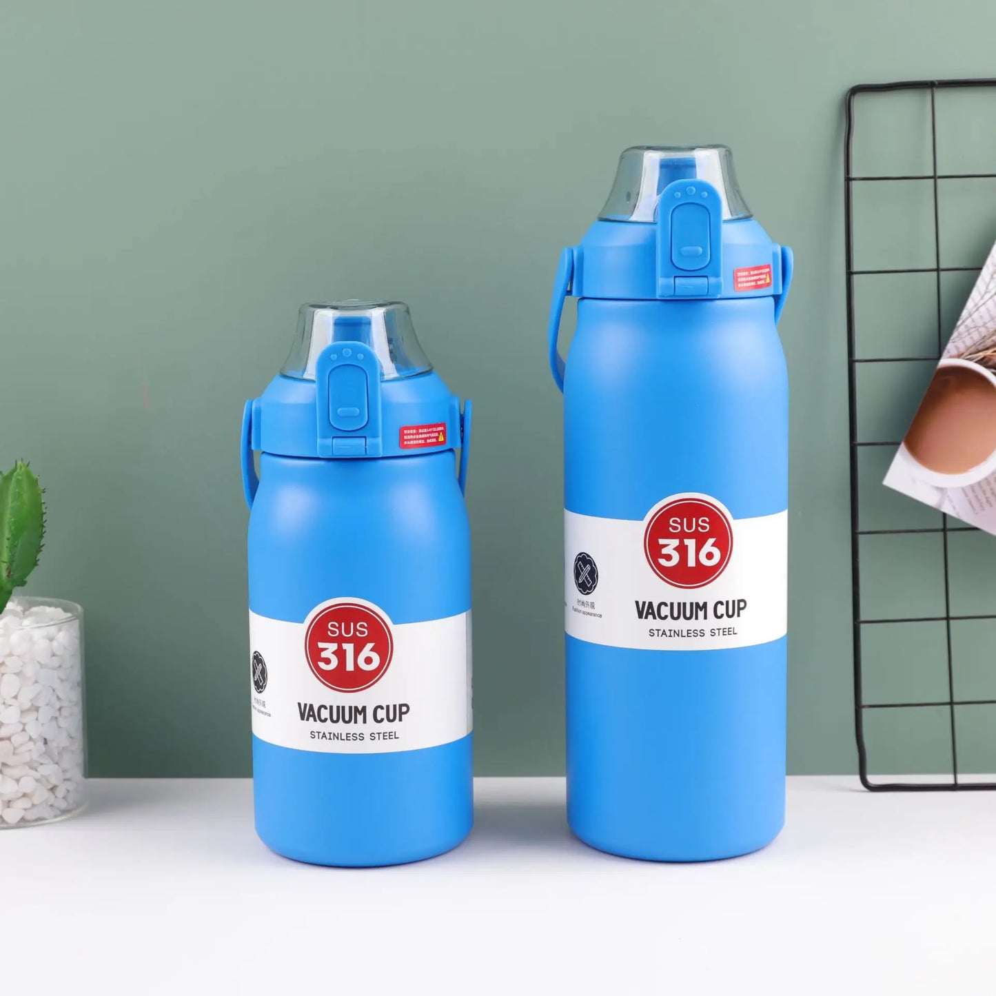 1.3L/1.7L Large Capacity Thermo Bottle Outdoor Mug Stainless Steel Thermos Water Bottle Portable Vaccum Flask Cold And Hot Tumbl