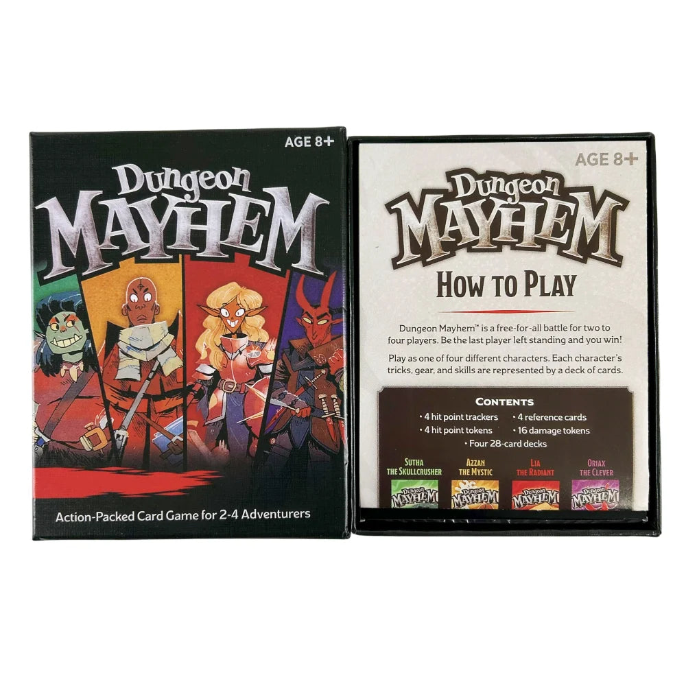 Coffret 3 Jeux de Cartes – Dungeon Mayhem & Autres | Jeux de Société Amusants pour Famille & Soirées