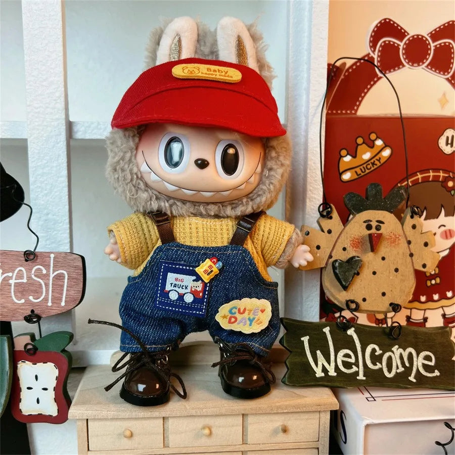 【No Shoes】For 15cm Labubu Stylish Outfit Clothes Sports & Leisure Suit Labubu Outfit Accessories Labubu Ropa