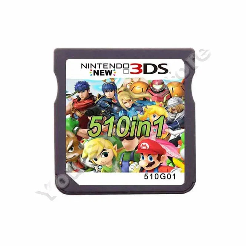 Game Combo Card voor 3DS/NDS โ 208 in 1, 510 in 1, 482 in 1, 23 in 1 Classic