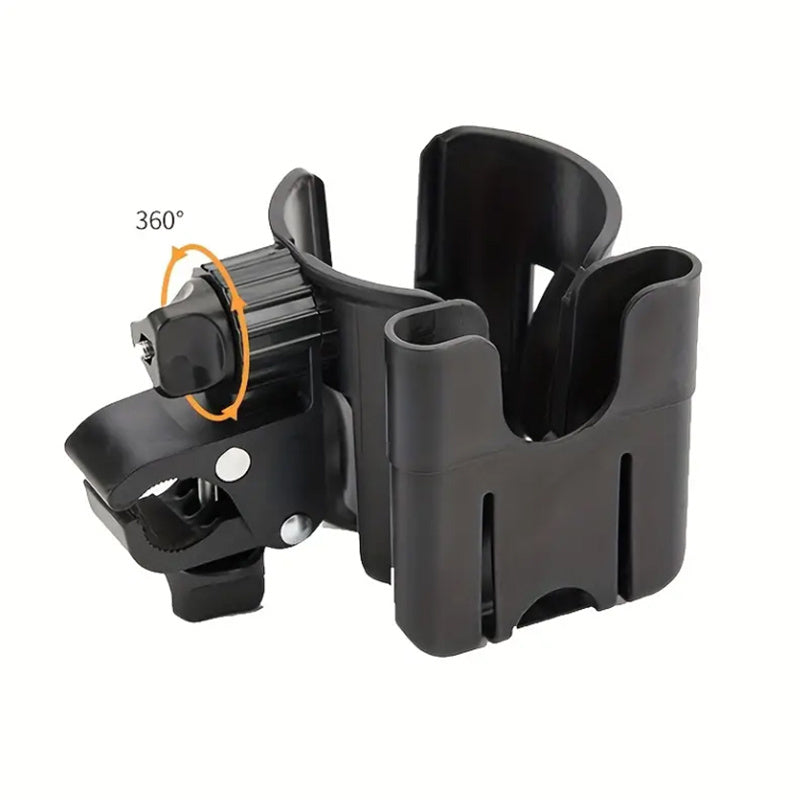 2-in-1 Universal Stroller Water Cup Holder With Phone Holder, Universal Bottle Holder For Wheelchair stroller Accessories