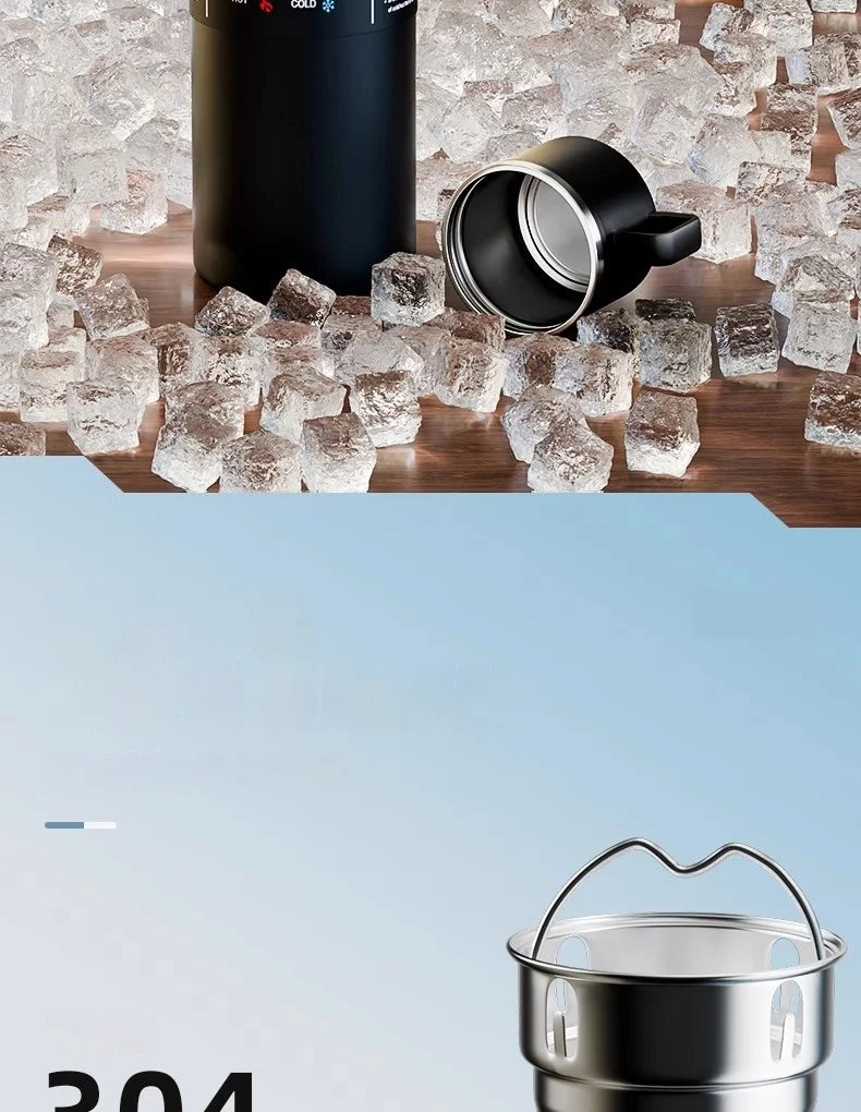 GIANXI Thermos Portable Stainless Steel Thermal Mug Tumbler Vacuum Flasks Cold And Hot And Ice Thermal Water Bottle Car Tea Cup