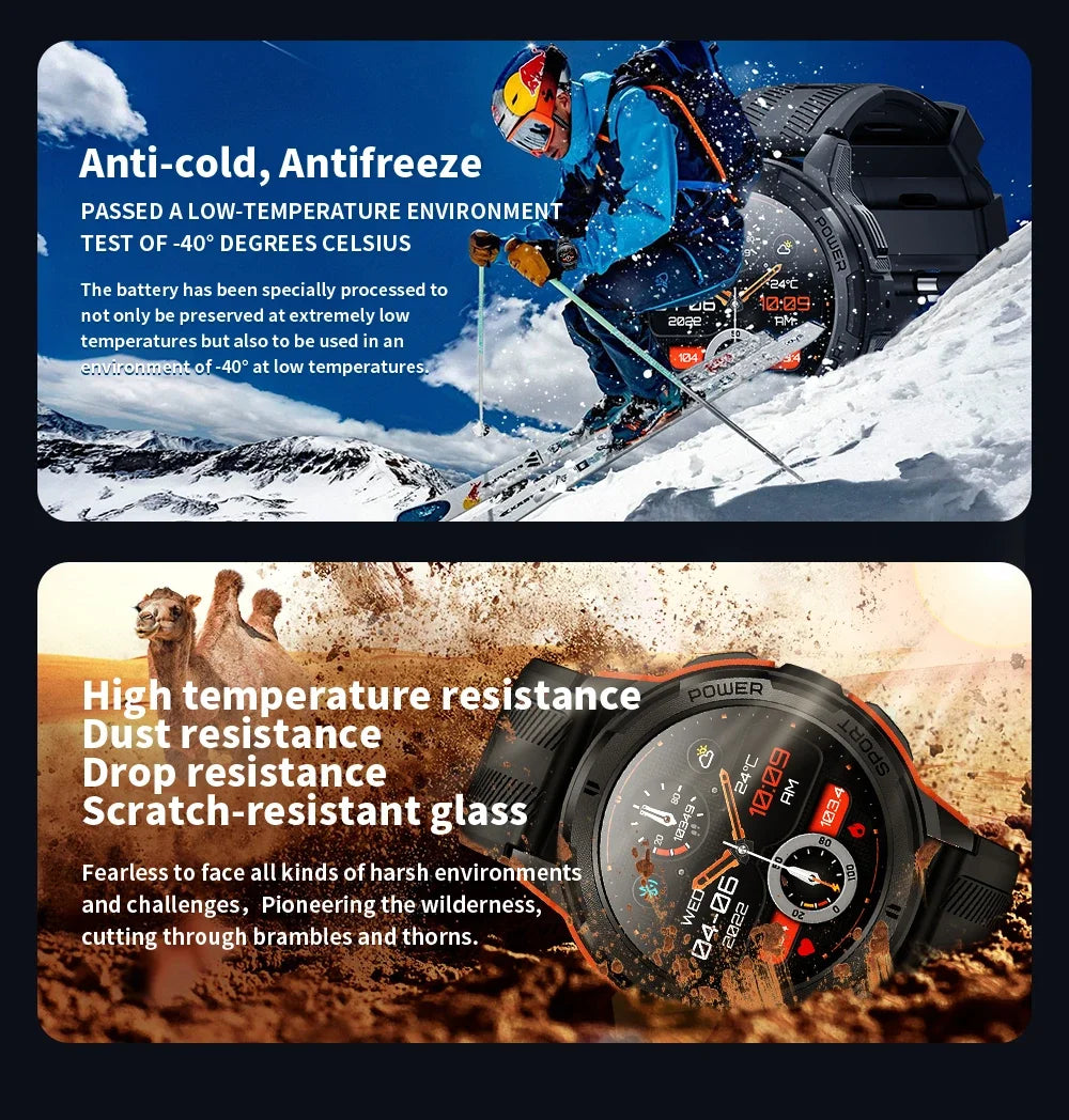 OUKITEL Smart Watch BT10 Sport SmartWatch BT5.2 410mAh 1.43" AMOLED Display