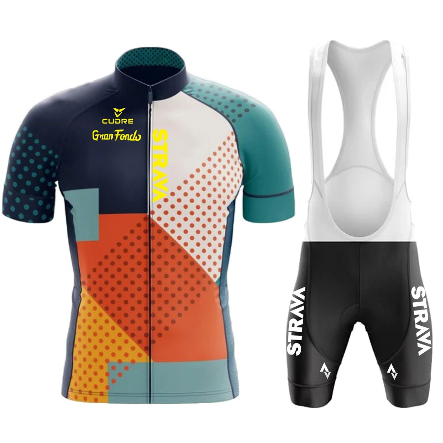 Ensemble Maillot Vélo Été Homme STRNVN – Respirant, Manches Courtes, VTT