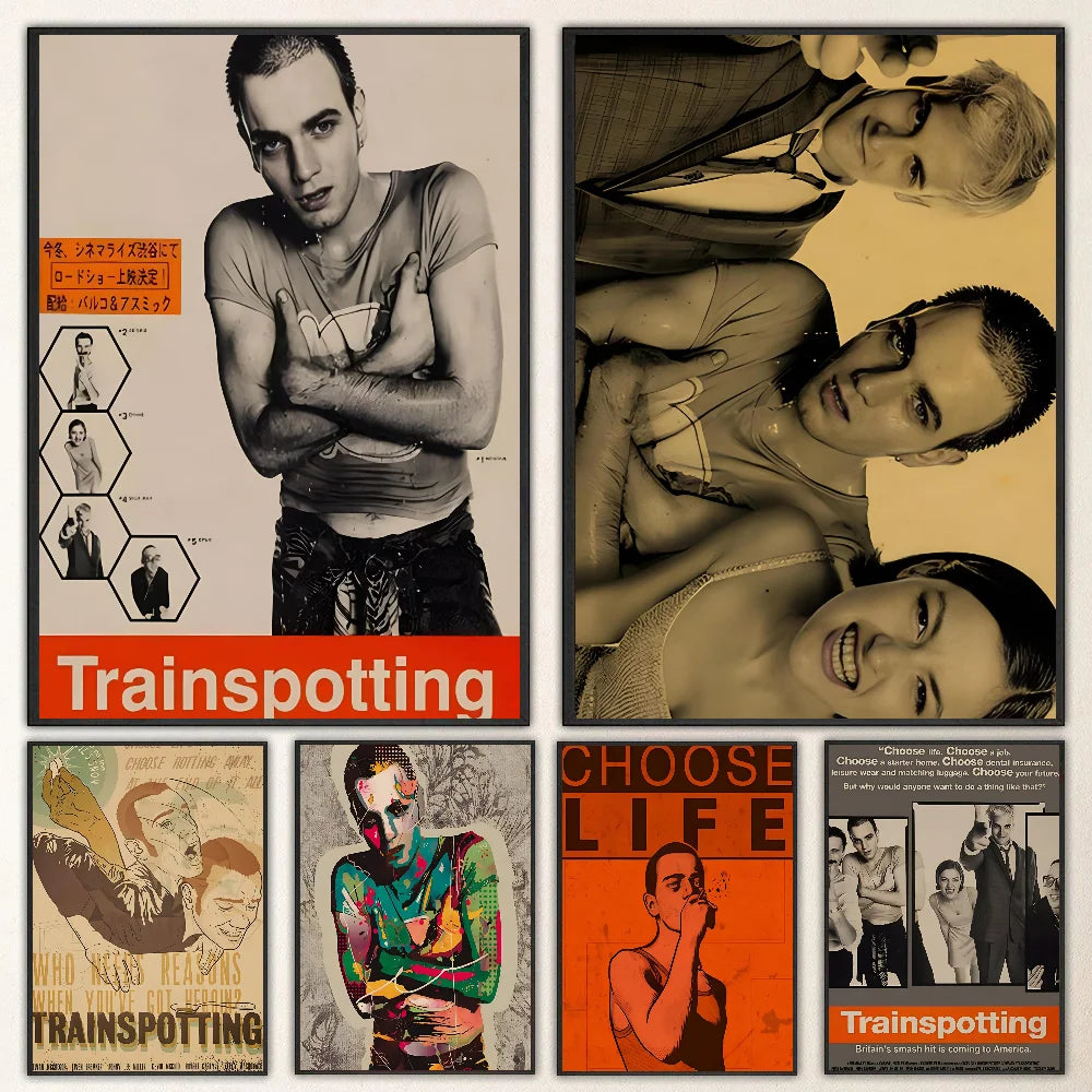 Popular Famous Classic Movies Trainspotting Classic Movie Poster Posters Home Room Bar Cafe Decor Art Wall Painting Picture