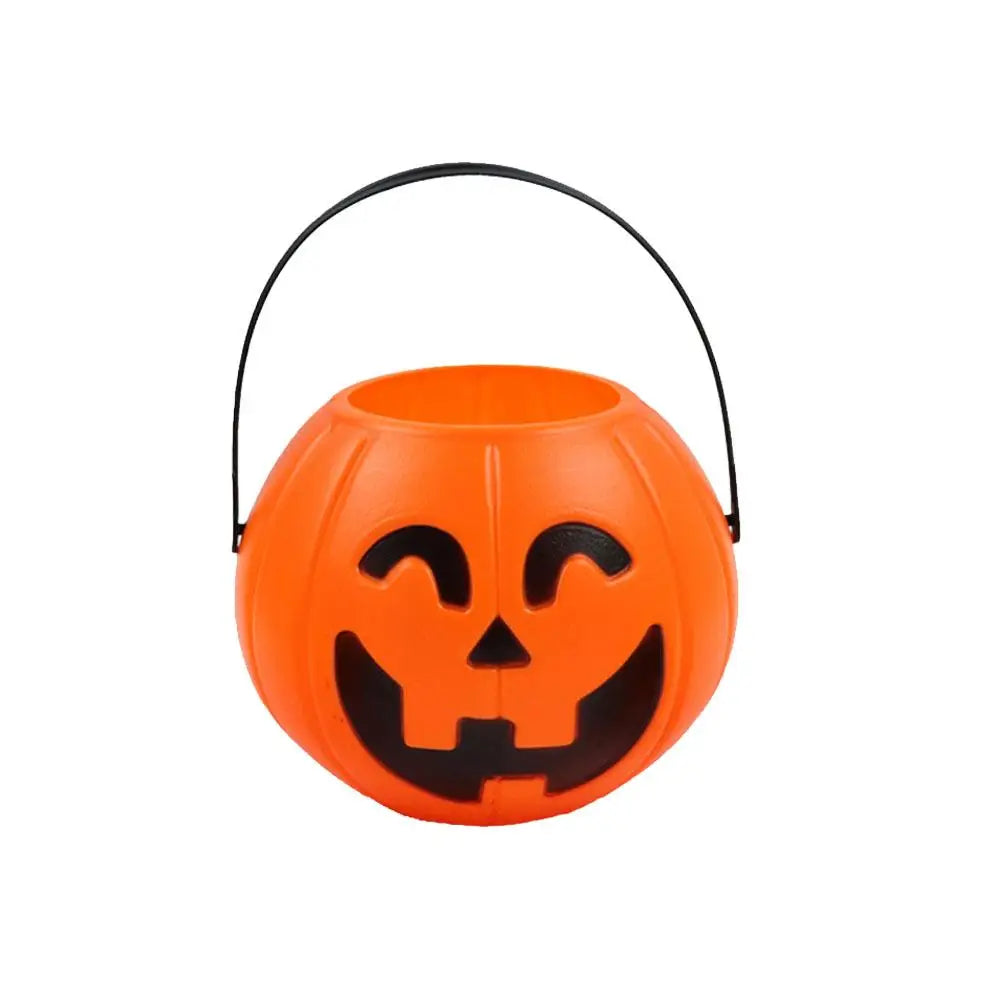 Halloween Pumpkin Bucket Portable Candy Basket Halloween Ghost Festival Bar Home Decor Sugar Filling Jar Halloween Party Gift