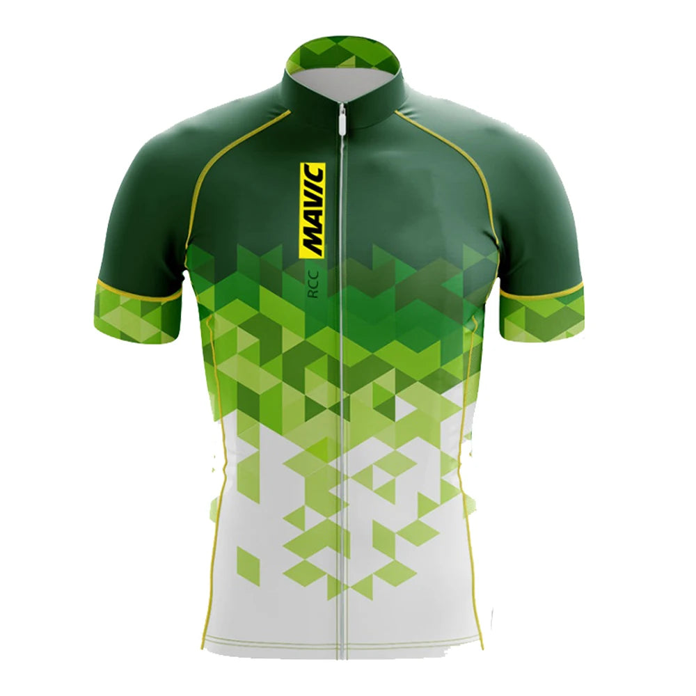 RCC MAVIC Short Sleeve Cycling Jersey Men 2025 Summer Road Bicycle Clothing Breathable Bike Shirts Gym Clothes Men