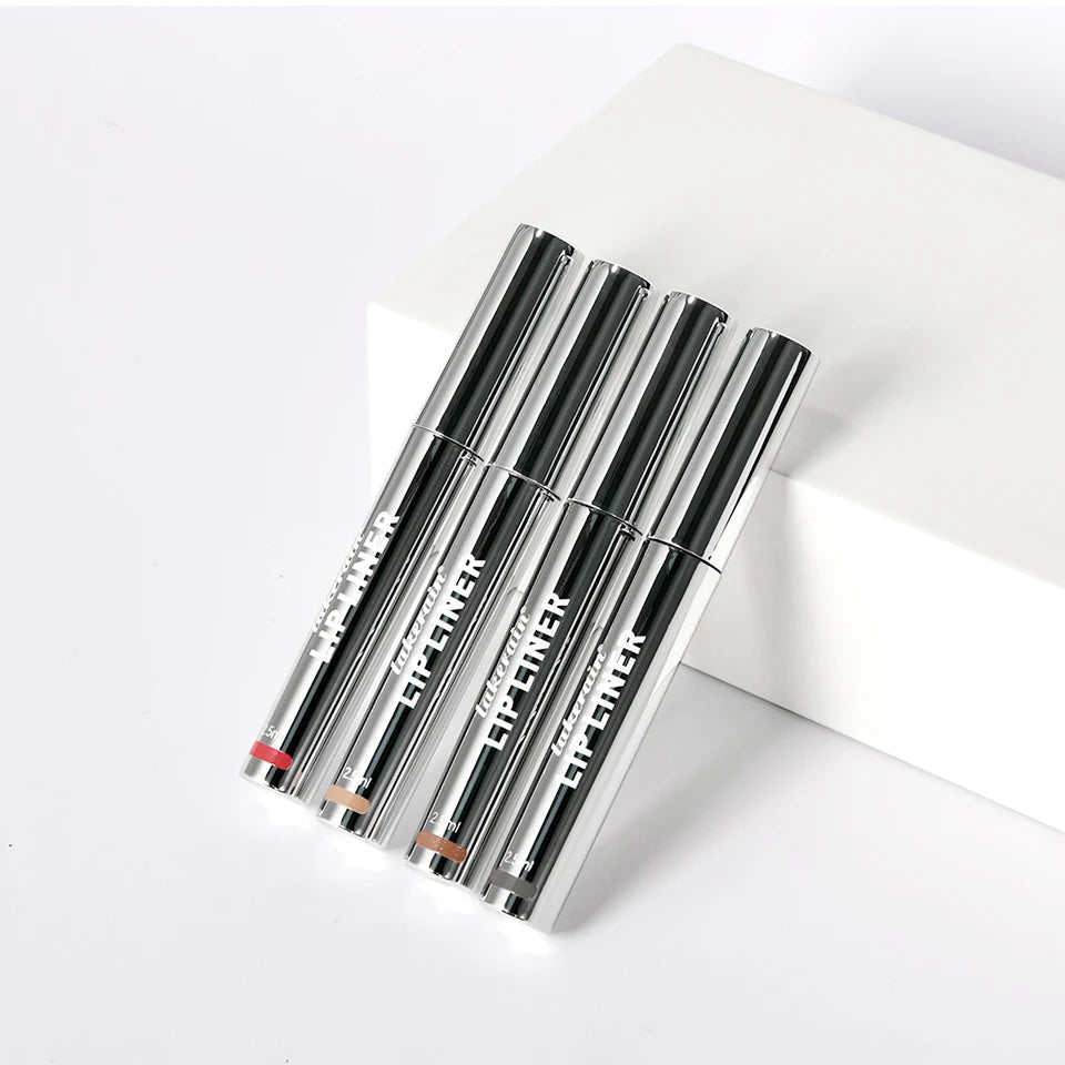4 Colors Peel Off Lip Liner Waterproof Transfer-proof Lipstic Tattoo Waterproof Long Lasting Matte Velvet Lip Tint Sexy Red Cont