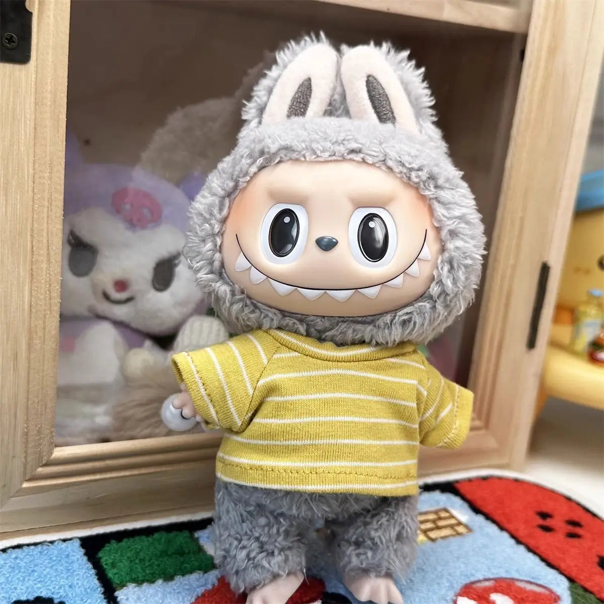 For 17cm Labubu Cute Doll Outfit Clothes Color Match Doll Clothes Suit Accessories Clothing Kid Gift