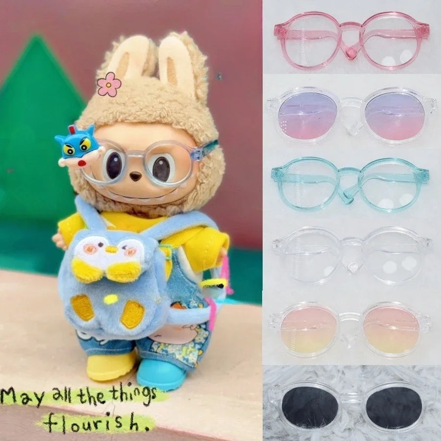 Fashionable Plastic Glasses For Labubu 3.0 Colorful Glasses Mix Match Doll Ornament Accessories Macaron BJD