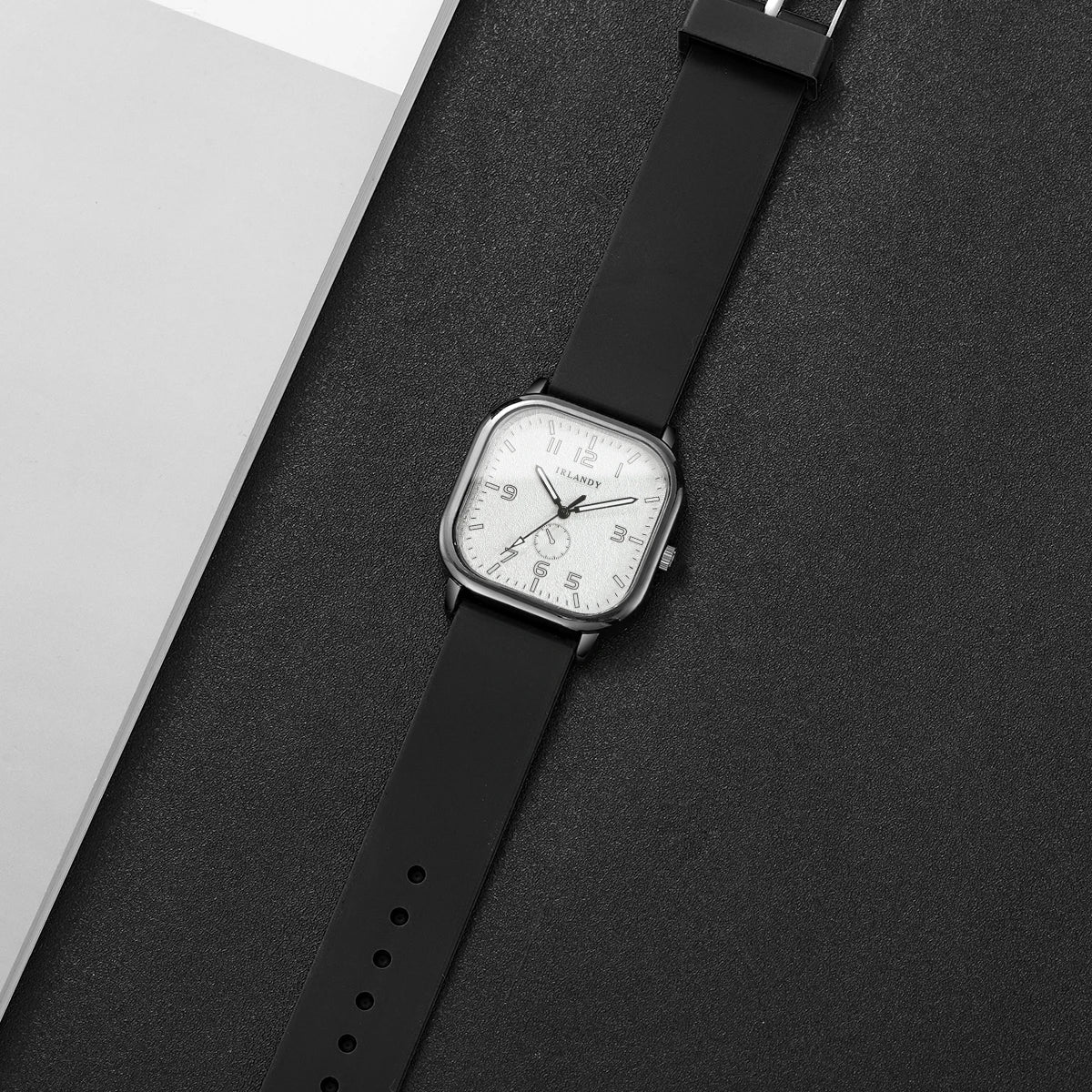 Fashion Square Women's Watch Casual Silicone Strap Quartz Watches Sports Wristwatch For Men Women Students(Without Box)