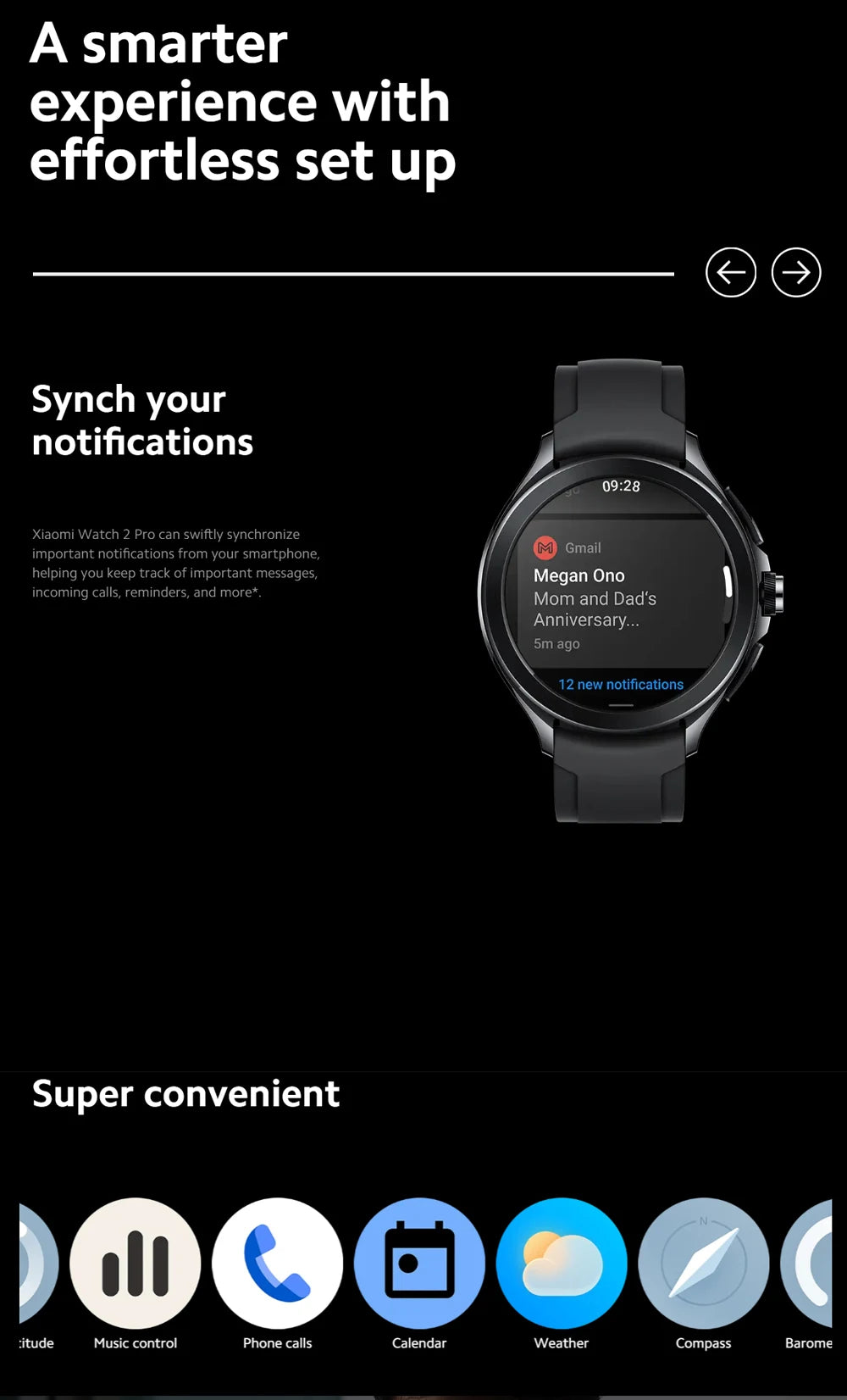 Global Version Xiaomi Watch 2 Pro 2GB 32GB 1.43" AMOLED Display 150+ Sports Modes Qualcomm Snapdragon W5+ Gen 1 Magnetic Charge