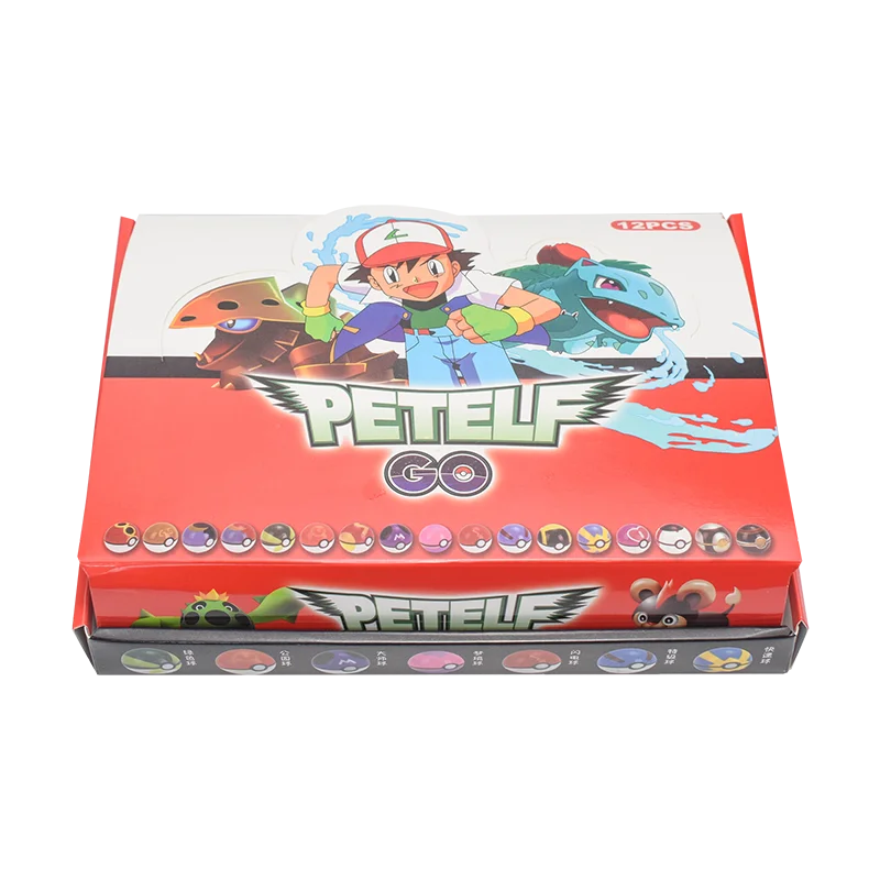 Pokemon Balls Figure Set – Set van 12 Pikachu Pokeball Anime Action Figures