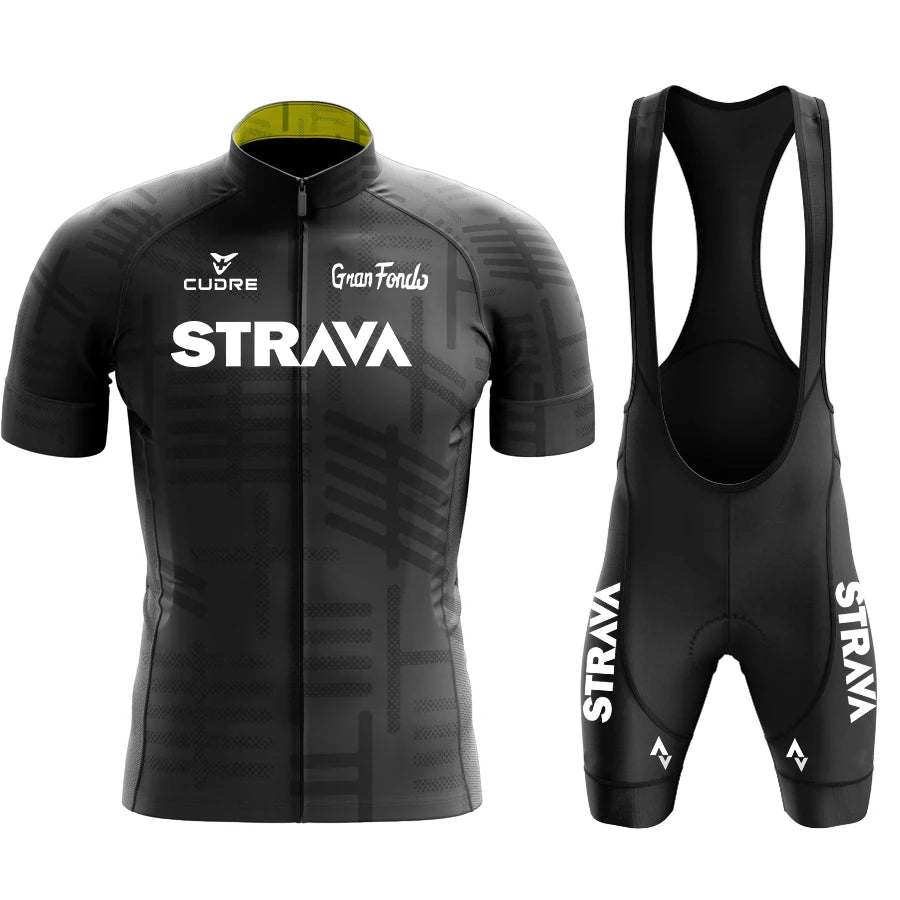 Ensemble Maillot Vélo Été Homme STRNVN – Respirant, Manches Courtes, VTT