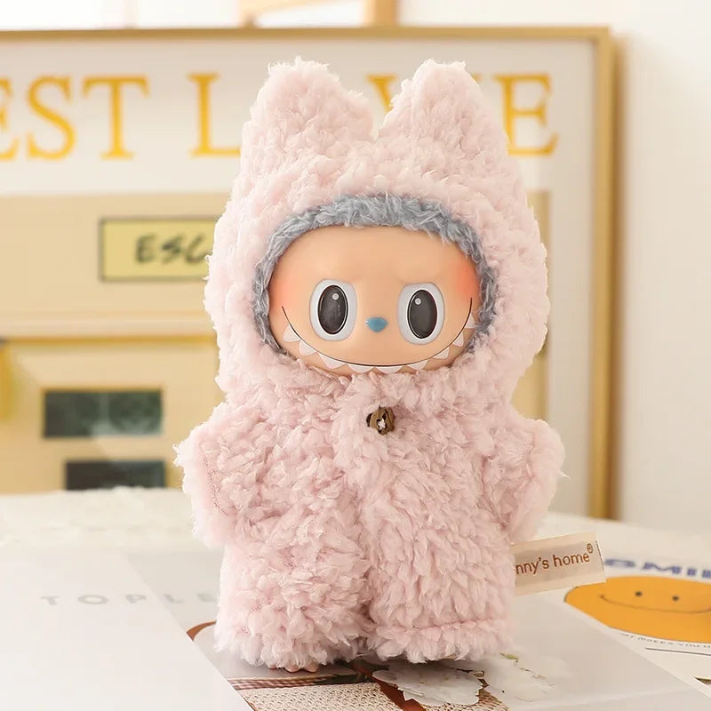 Labubu Doll Clothes Hoodie Labubu Idol V1 V2 Dolls Clothing Accessories 15/17cm Plush Doll Universal