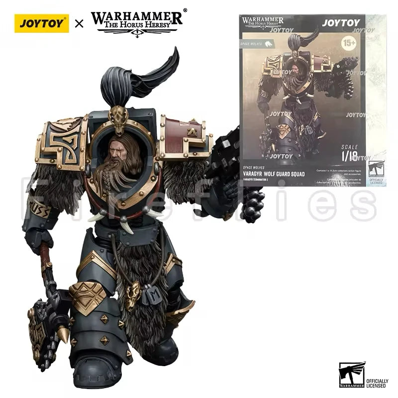1/18 JOYTOY Actionfigur – Warhammer 40K Horus Heresy Space Wolves Logan Ghostwolf Mecha Modell