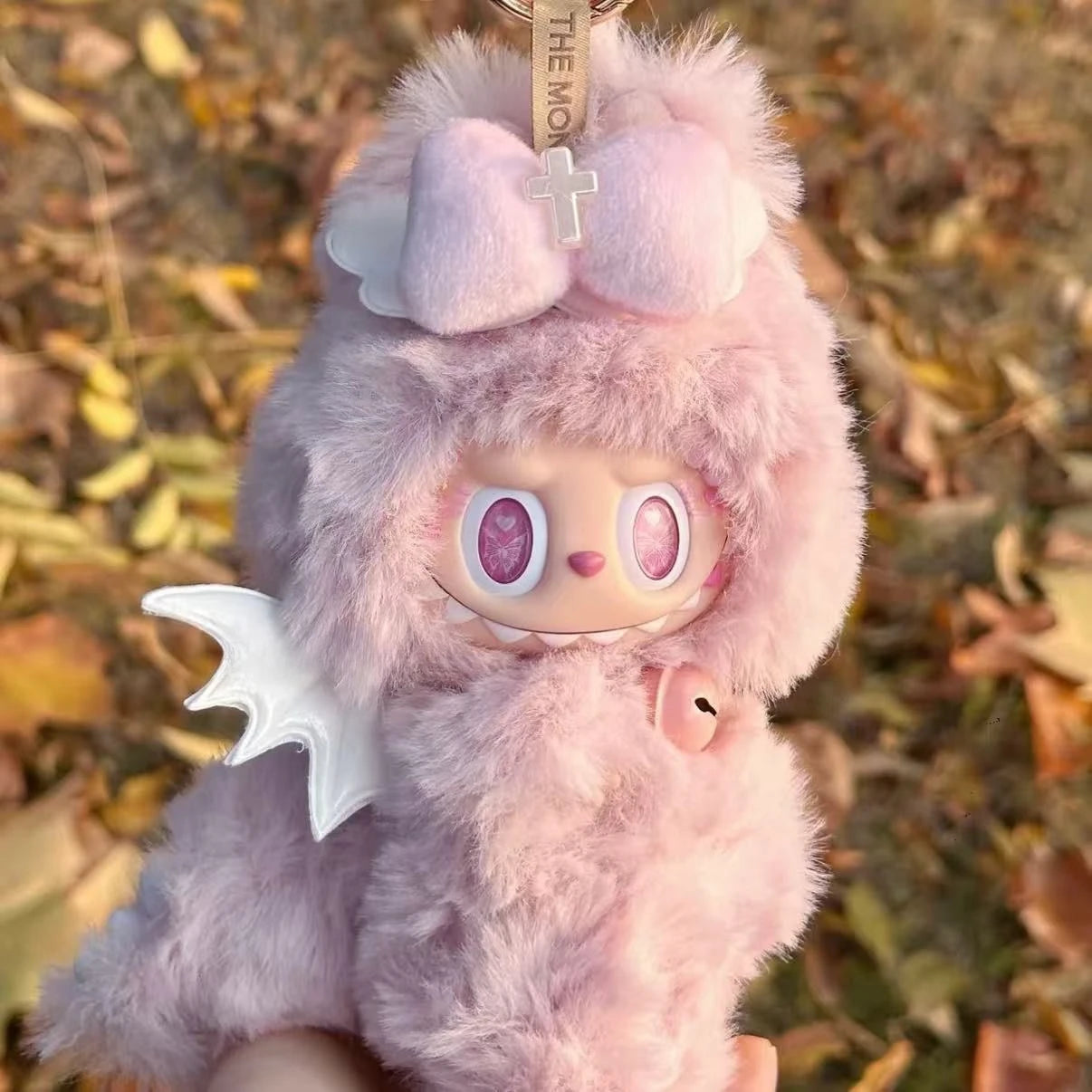 Doll Clothes For Labubu Little Angel Pink Rabbit Plush Baby Clothes Cute And Fashionable Angel Cotton Doll Clothing Doll Sets