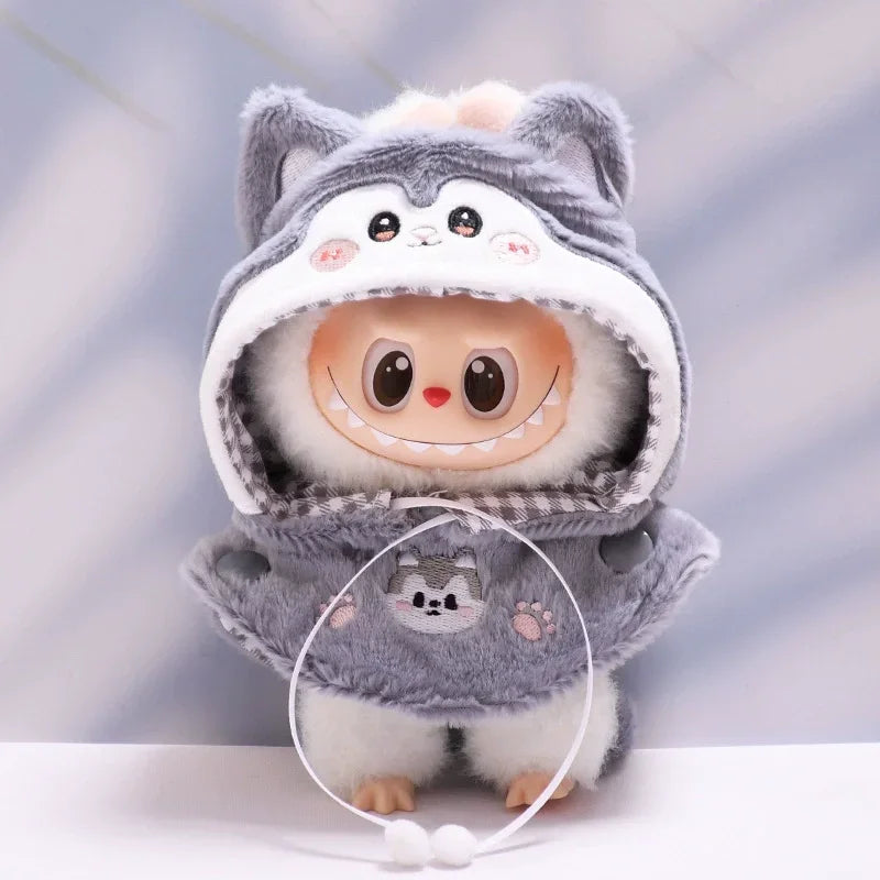 Only Clothes for Labubu Doll Clothes Puppy Shark Cape Cape Fashionable and Cute Set Change Clothes