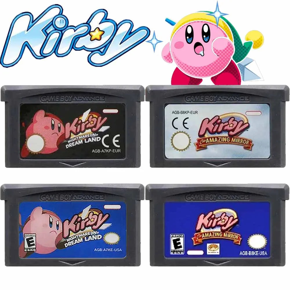 Cartouche Jeu Kirby GBA – Amazing Mirror & Nightmare in Dream Land – Version Anglaise 32 Bits pour GBA/NDS