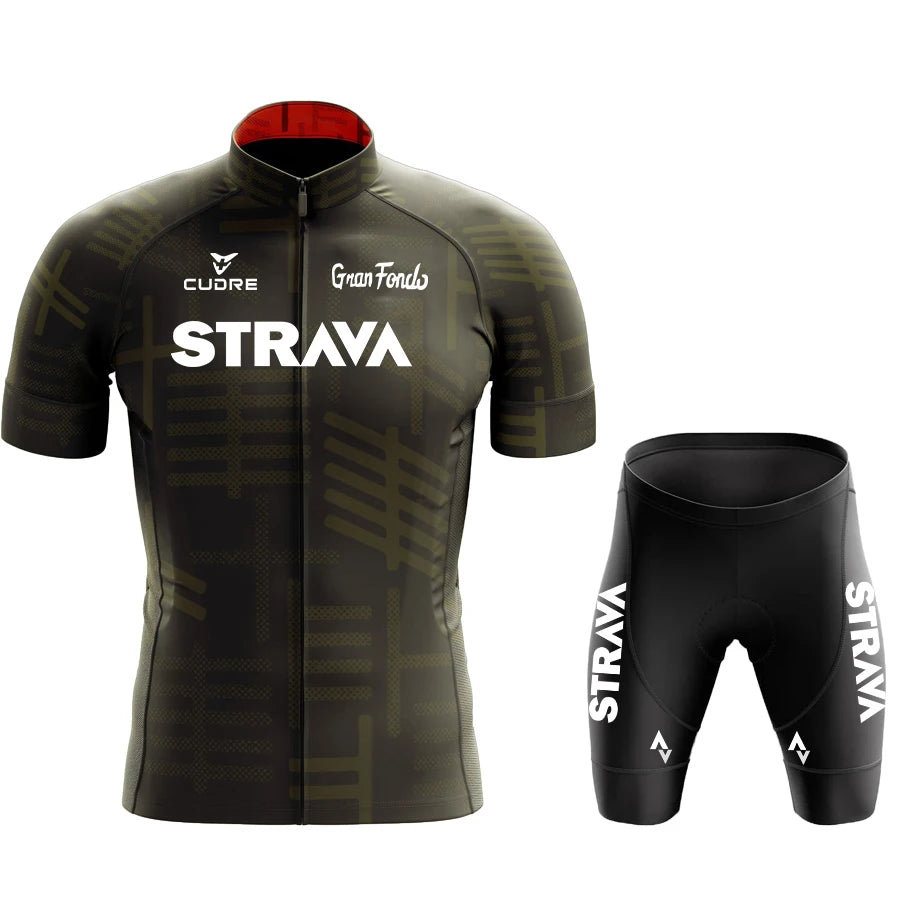 Ensemble Maillot Vélo Été Homme STRNVN – Respirant, Manches Courtes, VTT