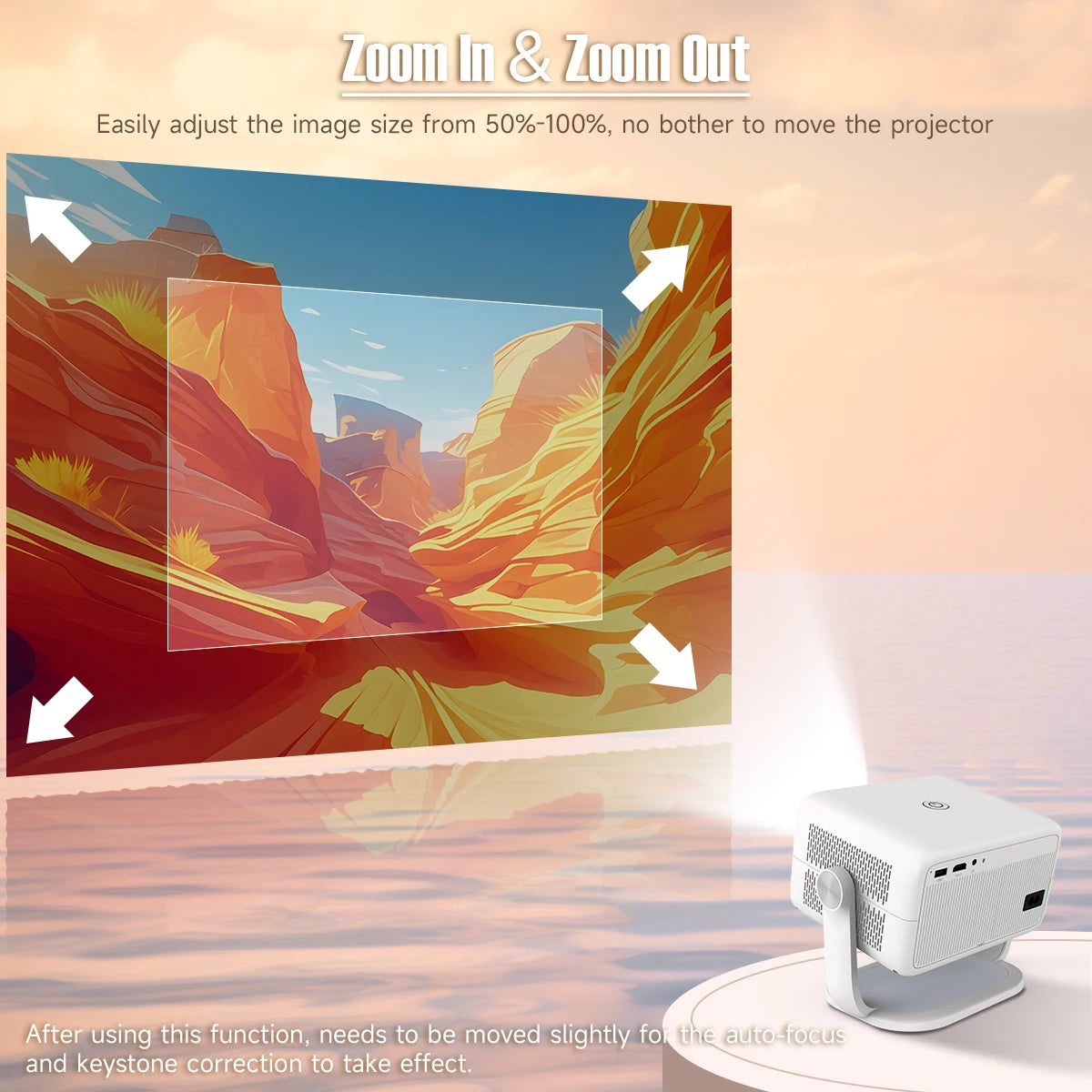 Magcubic L018 1080P Smart Projector with Android 11 – 650 ANSI, 4K Support, WiFi 6, Bluetooth 5.2