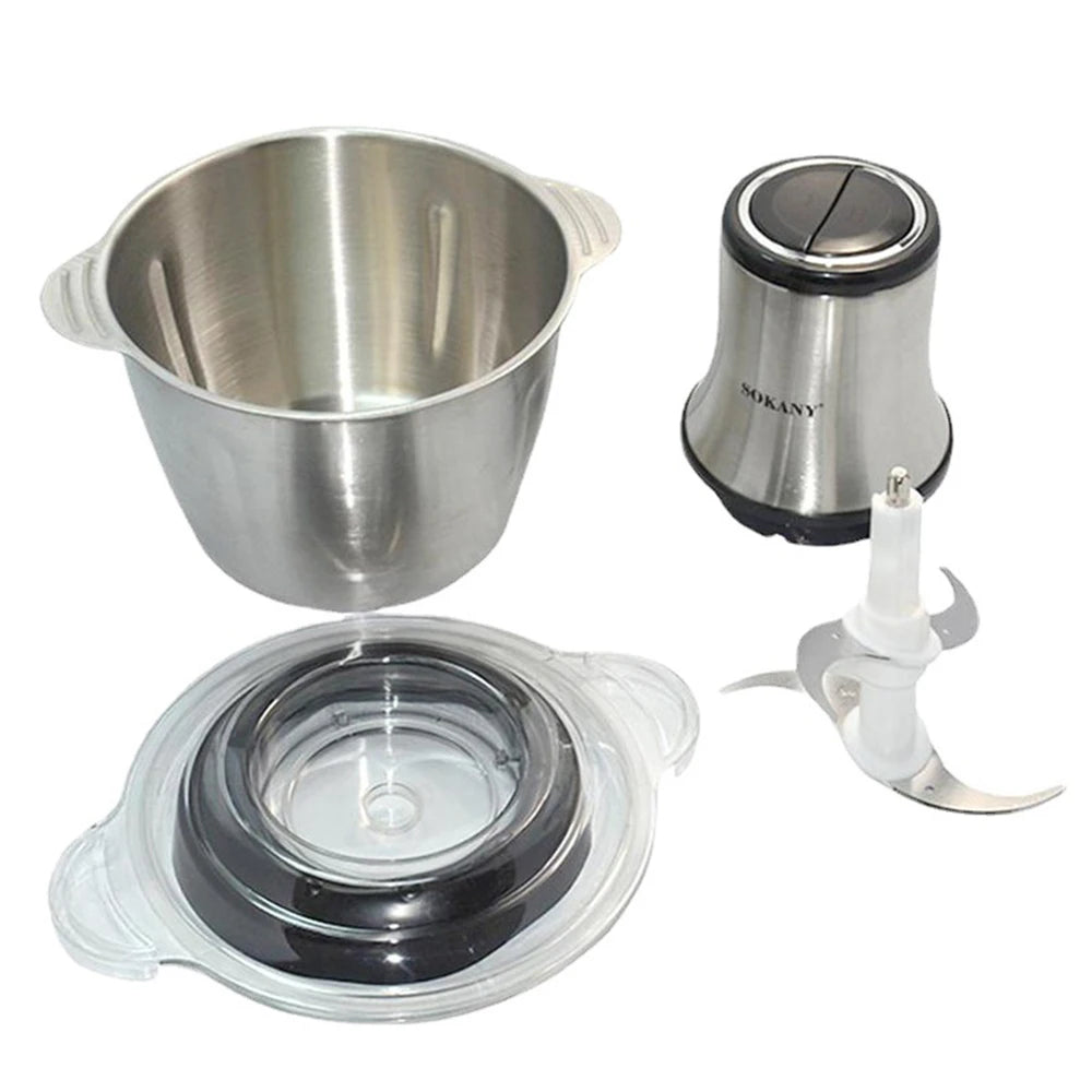 800W 3L Electric Meat Grinder Multifunction Food Processor Stainless Steel Kitchen Grinder Vegetable Chopper Slicer Machine Home