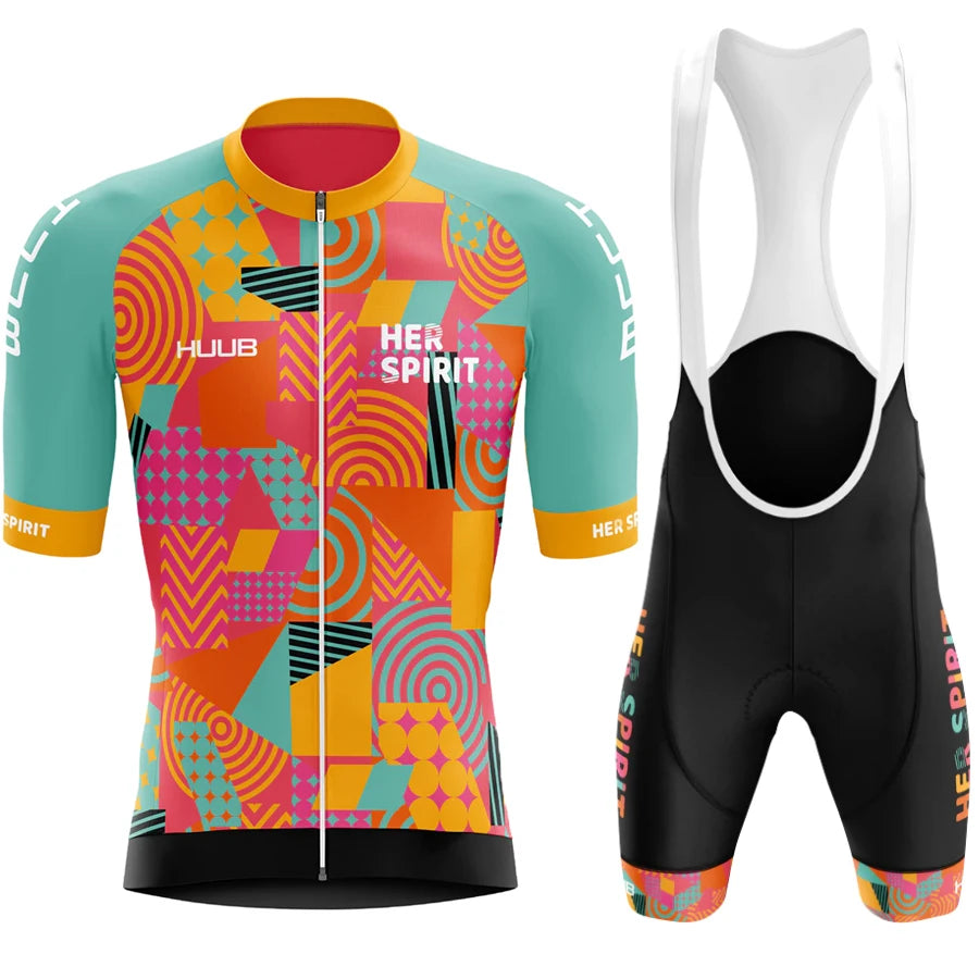 Short Sleeve Road Bike & MTB Racing Kit, Breathable Summer Bicycle Clothing with Bib Shorts