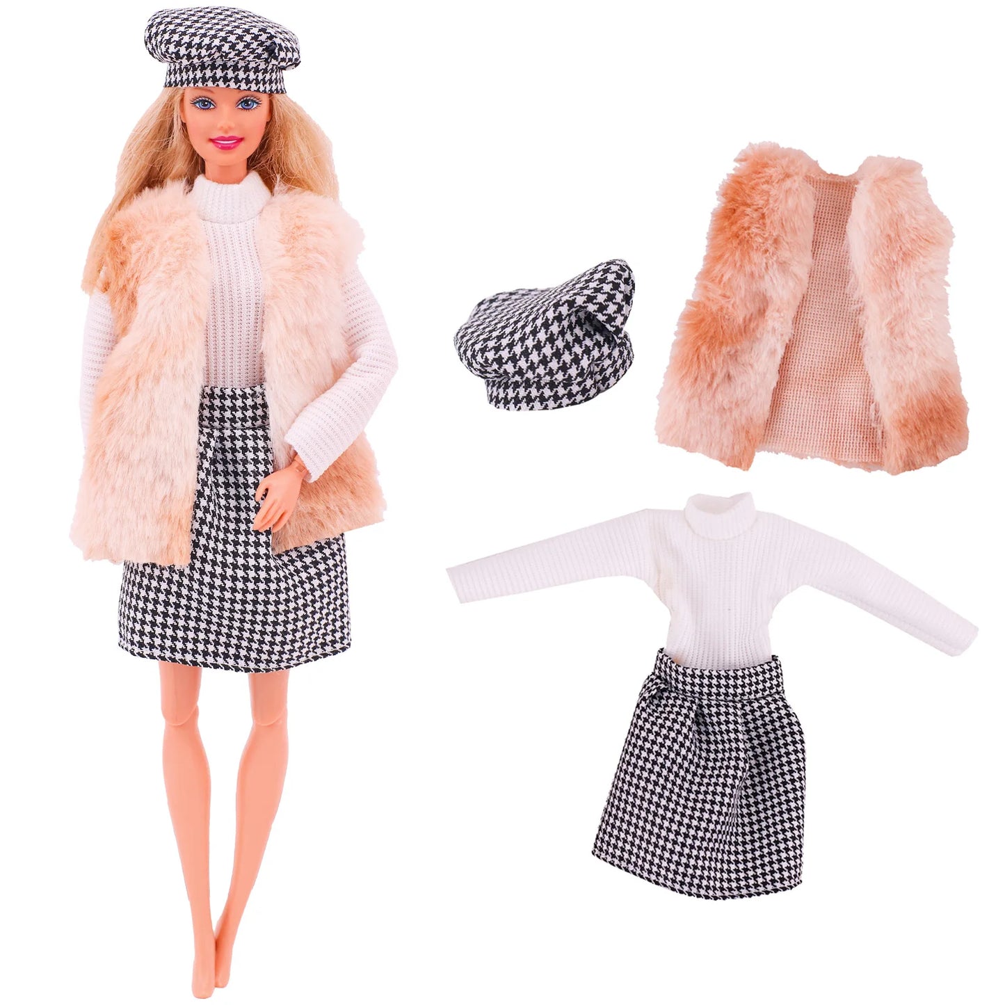 Furniture For Barbiees Doll Clothes Accessories Bed Mirror 1/6 Dollhouse Decoration Bjd Doll Accessories,Food Helmet for Barbies