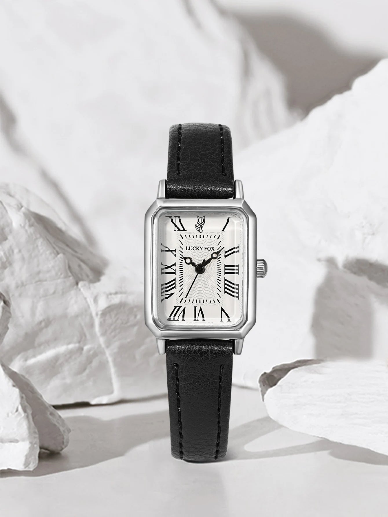 Fashion Rectangle Quartz Wrist Watch for Women Luxury Brand Roman Dial Leather Strap Ladies Watches Clock